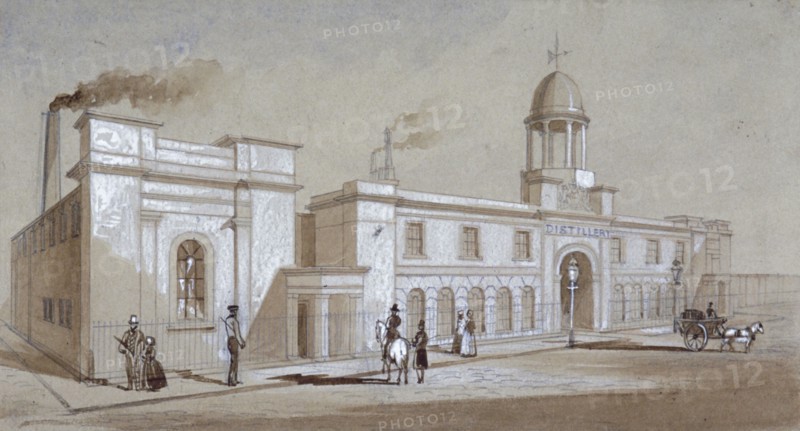 View of Grimble and Booth's distillery on Albany Street, St Pancras, London, c1830 Artist: E Noyce