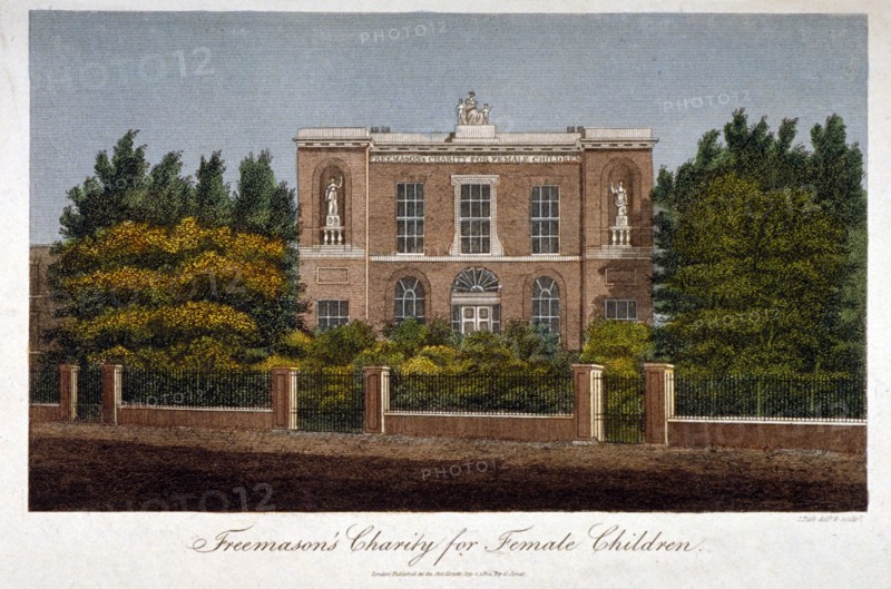 The Freemasons' Charity School for Girls, Westminster Bridge Road, Lambeth, London, 1814. Artist: John Pass