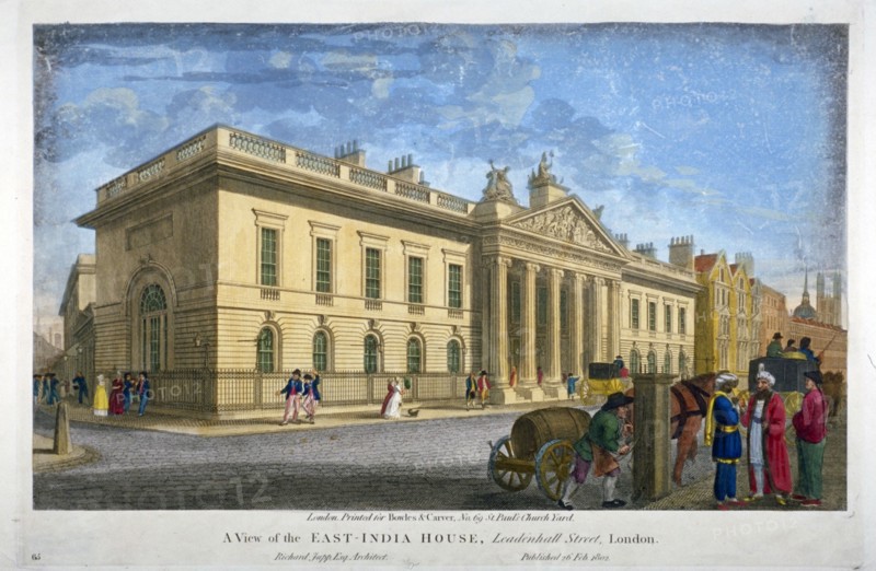 North view of East India House, Leadenhall Street, City of London, 1802. Artist: Anon