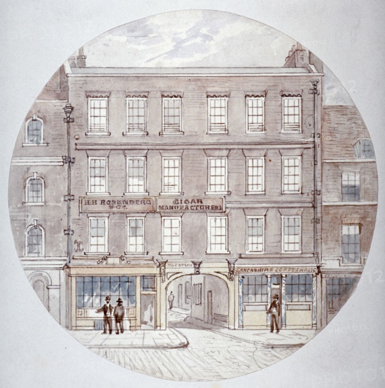 22 and 23 Farringdon Street, City of London, c1855. Artist: James Findlay