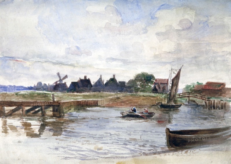 River Scene', c1864-1930. Artist: Anna Lea Merritt