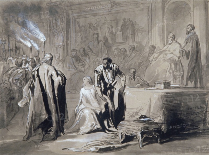 Othello and Desdemona before the Senate', 1847. Artist: Sir John Gilbert