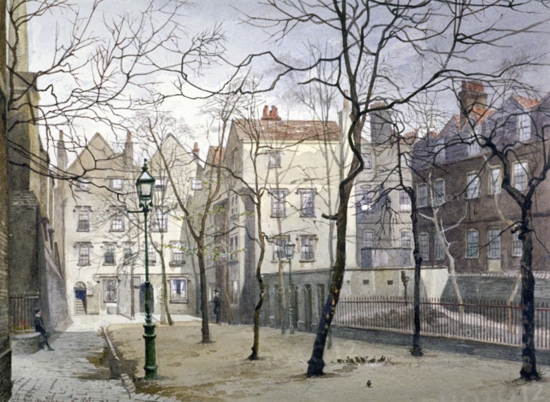 Barnard's Inn, London, 1888. Artist: John Crowther