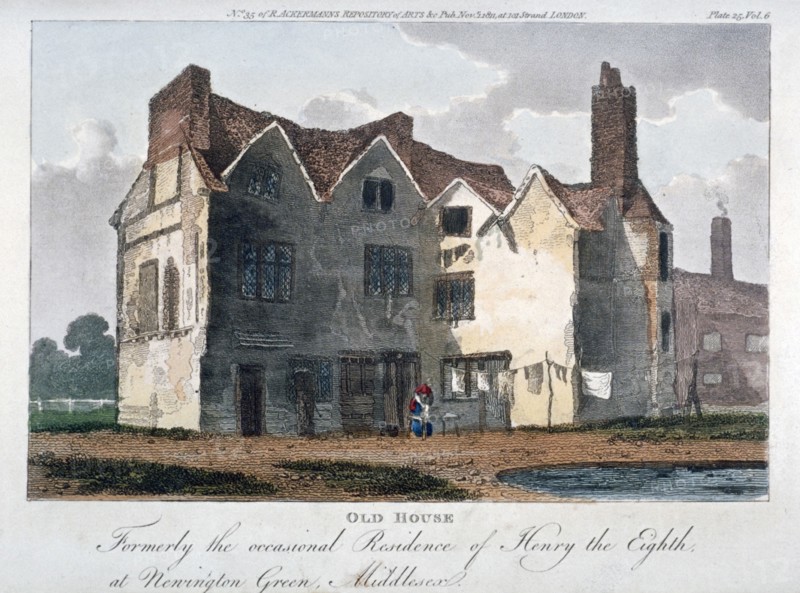 Old house, formerly the occasional residence of Henry VIII at Newington Green, London, 1811. Artist: Anon