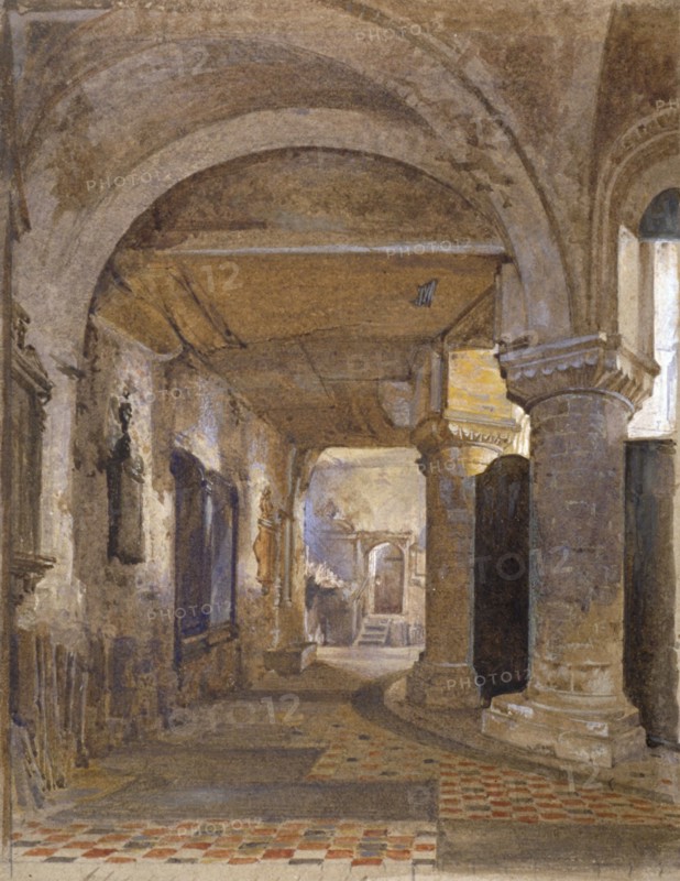 Interior of St Bartholomew's Priory, Smithfield, City of London, c1880. Artist: John Crowther