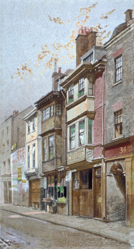 View of nos 36 and 38 Gray's Inn Road, London, 1879. Artist: John Crowther