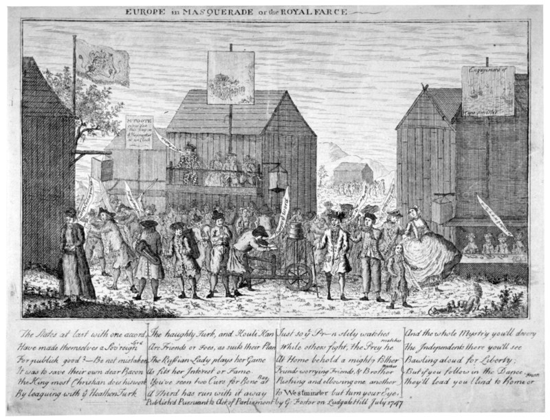 'Europe in masquerade, or the Royal farce', 1747. Artist: G Foster