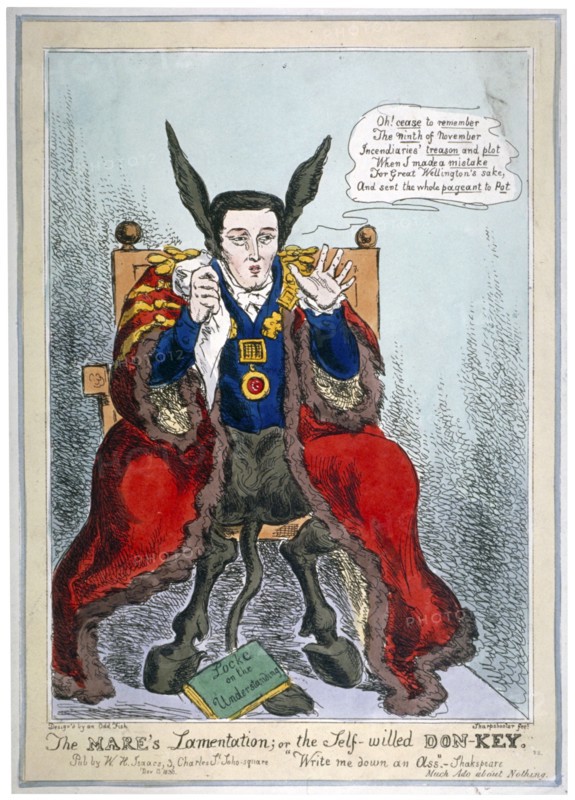 The mare's lamentation, or the self-willed Don-Key', 1830. Artist: John Phillips