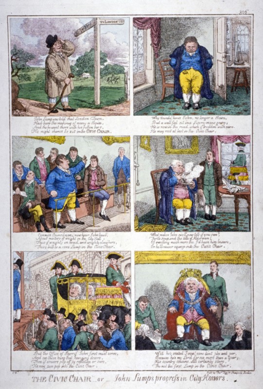 The civic chair - or - John Lump's progress in City honors', c1815. Artist: Anon