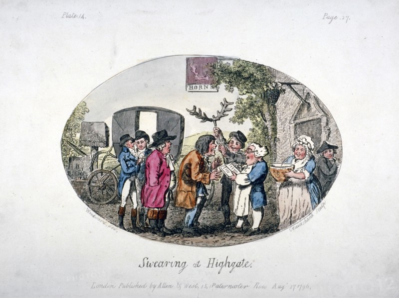 Swearing at Highgate', 1796. Artist: Isaac Cruikshank