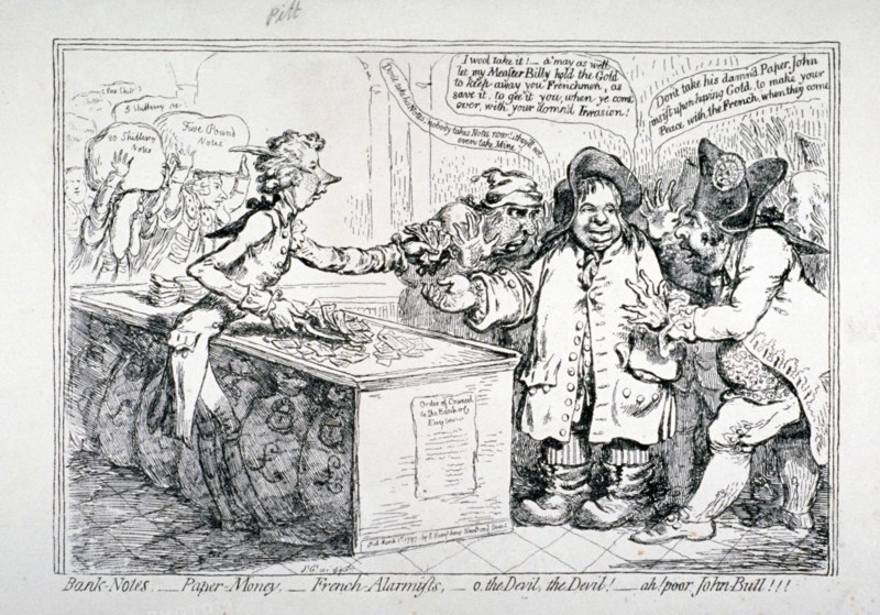 Bank-notes - paper money - French alarmists...', 1797. Artist: James Gillray