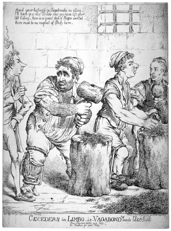 Ceceders in Limbo - ie - vagabond's made usefull ...', 1798. Artist: Ansell