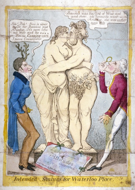 'Intended statues for Waterloo Place', 1821. Artist: JL Marks