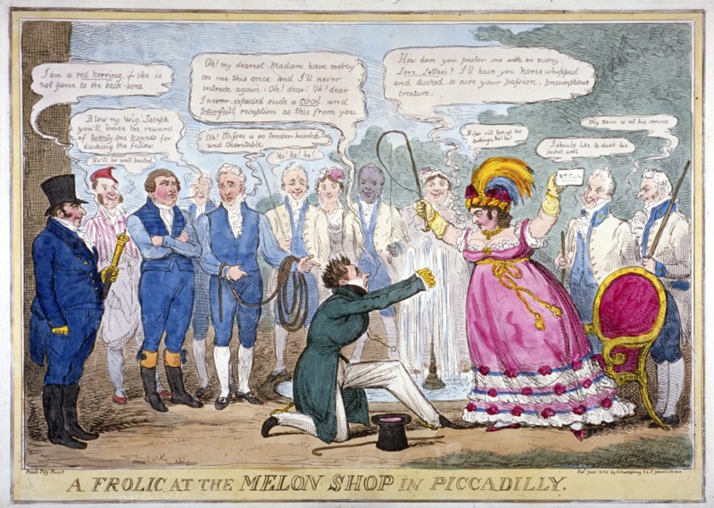 A frolic at the melon shop in Piccadilly', 1826. Artist: Isaac Robert Cruikshank