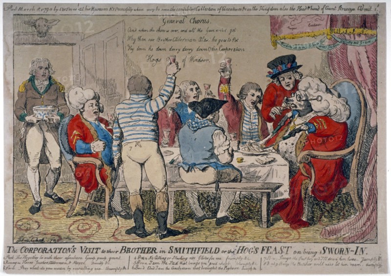 Corporation of Windsor, 1790. Artist: Isaac Cruikshank