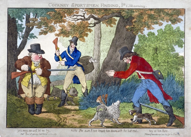 Cockney Sportsmen Finding, Part 1. Morning', 1800. Artist: Anon