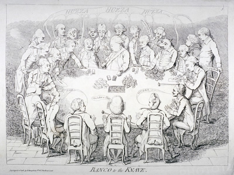 Banco to the knave', 1782. Artist: Anon