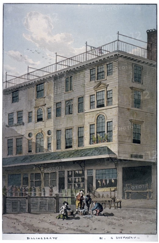 Billingsgate Market, City of London, c1810. Artist: George Shepherd