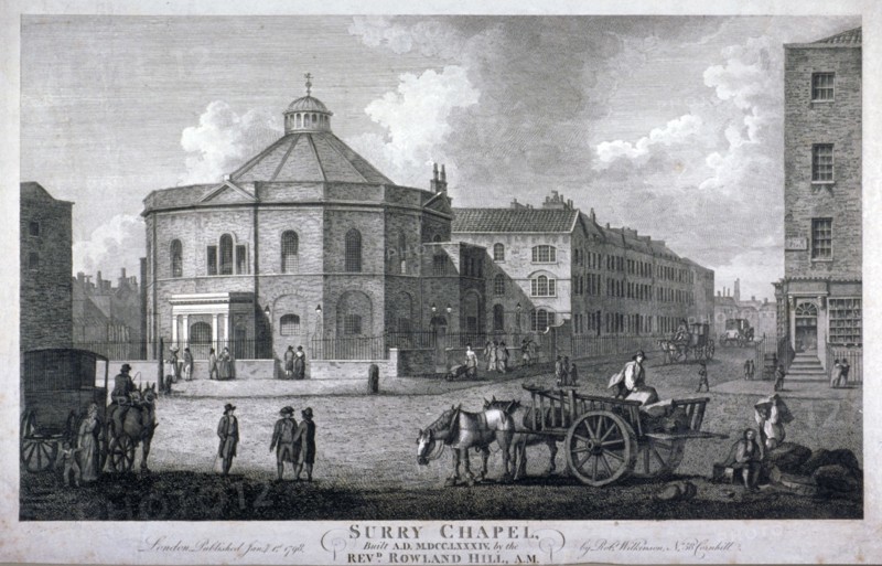 Surrey Chapel, Blackfriars Road, Southwark, London, 1798. Artist: Anon