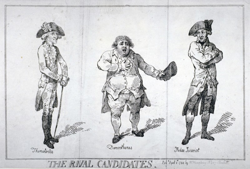 'The Rival Candidates', 1784. Artist: Isaac Cruikshank