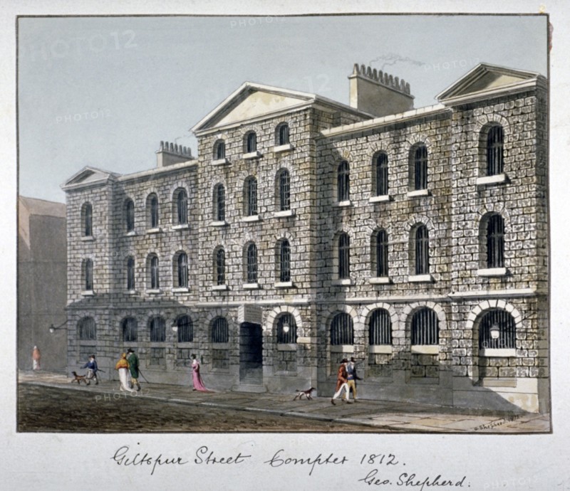 Giltspur Street Compter, City of London, 1812. Artist: George Shepherd