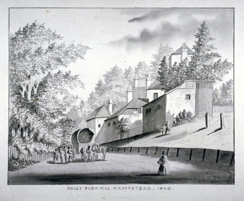 View of Holly Bush Hill, Hampstead, London, 1840. Artist: Anon