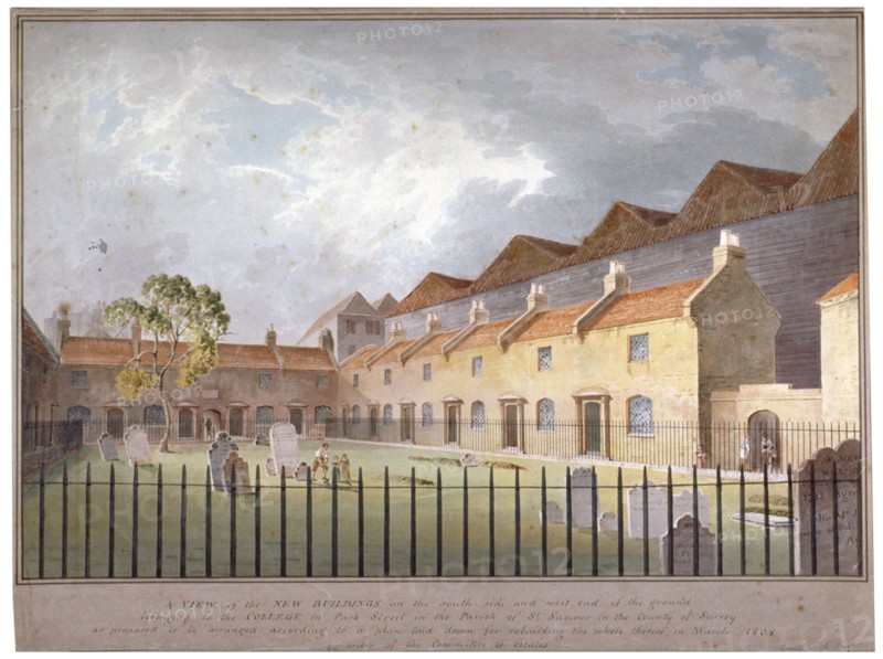View of buildings in Park Street, Southwark, London, 1808. Artist: George Smith
