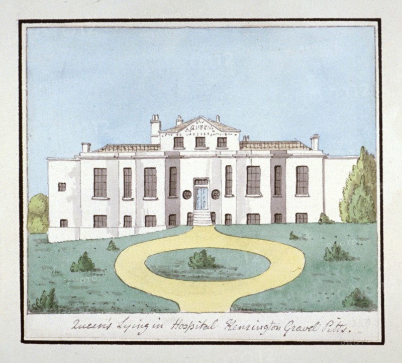 The Queen's Lying-in Hospital, Kensington Gravel Pits, London, c1820. Artist: Anon