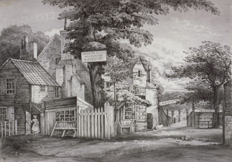 The Hoop and Toy Inn on Brompton Road, Kensington, London, c1820. Artist: Anon