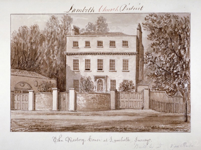 View of the rectory house of St Mary at Lambeth, London, 1828. Artist: John Chessell Buckler