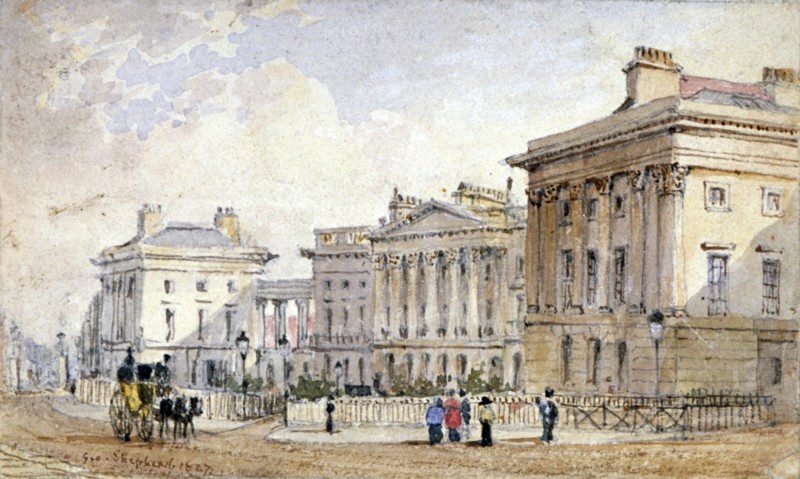View of Clarence Terrace in Regent's Park, London, 1827. Artist: George Shepherd