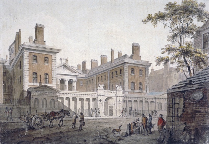 The Admiralty, Whitehall, London, 1796. Artist: James Miller