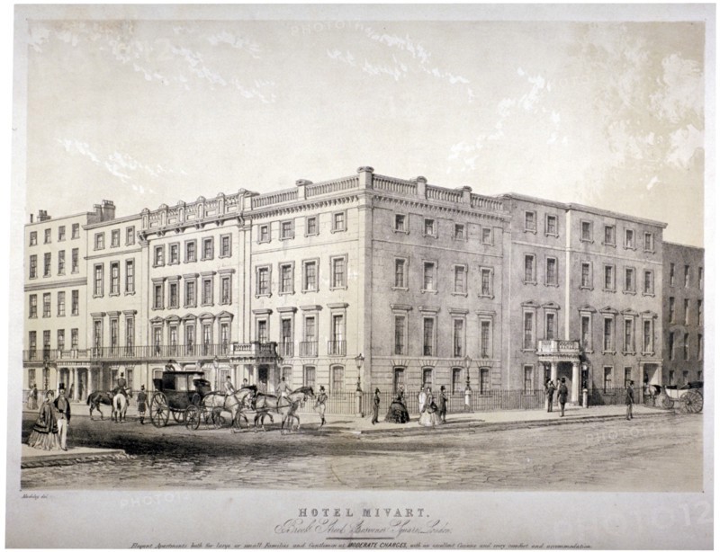 Mivart's Hotel, Brook Street, near Grosvenor Square, Westminster, London, c1850. Artist: Anon