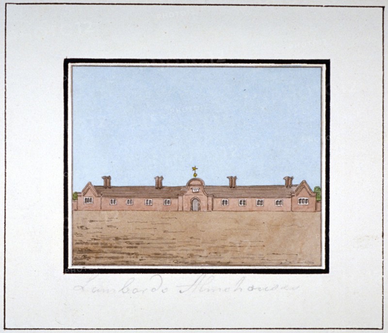 The Lambarde Almshouses, Greenwich Park, London, c1790. Artist: Anon
