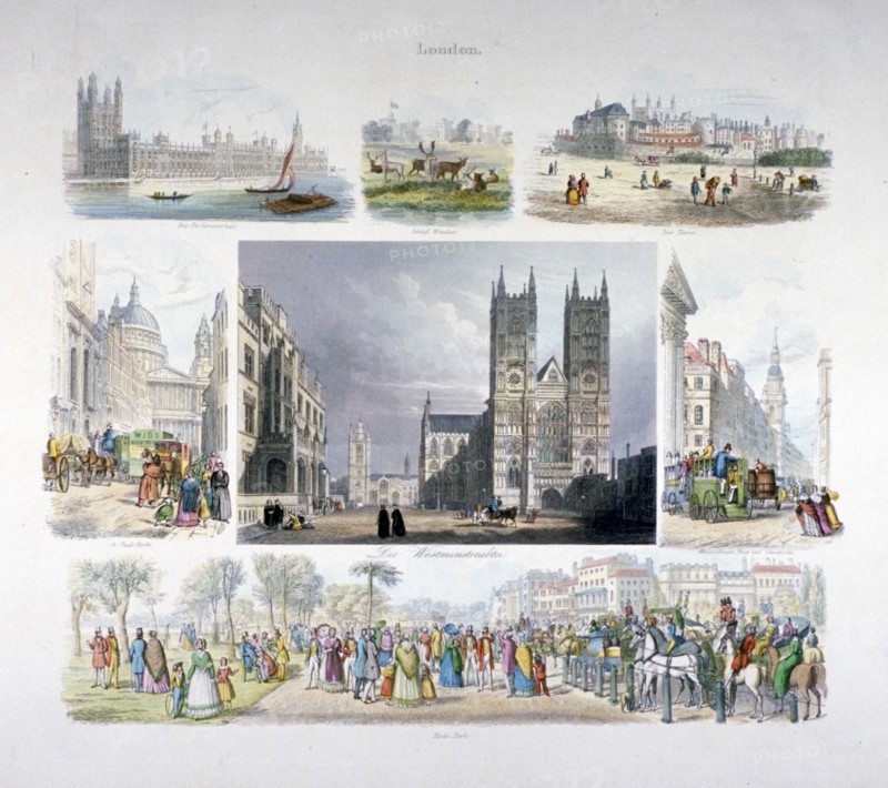 Views of London, c1845. Artist: Anon