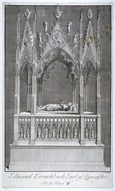 Monument to Edmund Crouchback, Earl of Lancaster, Westminster Abbey, London, 1742. Artist: James Cole