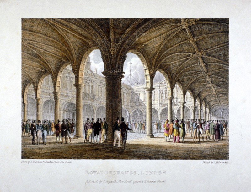 Royal Exchange, City of London, 1788. Artist: Anon