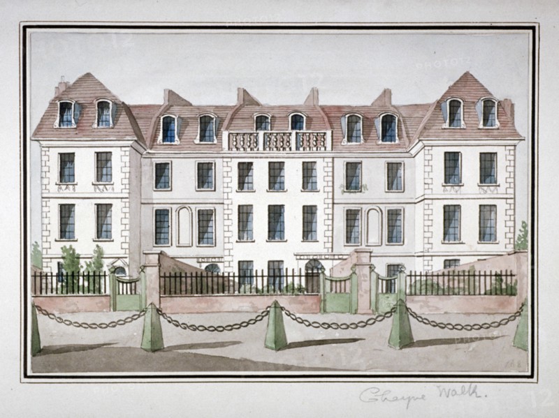 Houses at Cheyne Walk, Chelsea, London, c1850. Artist: Anon