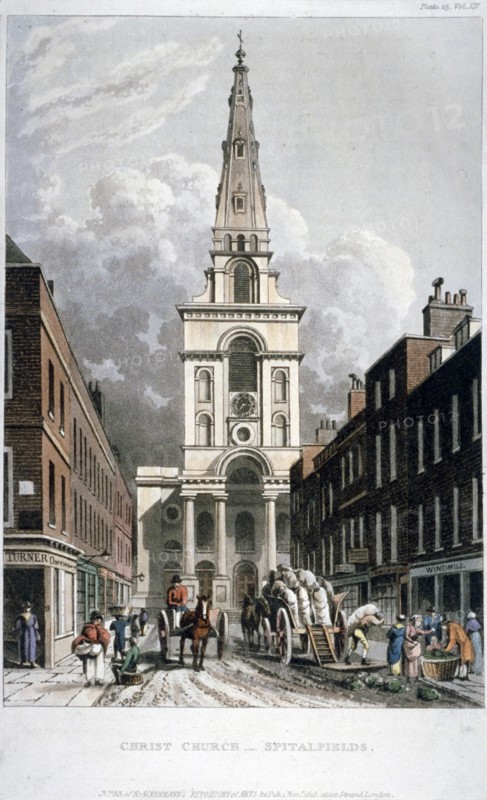 Christ Church, Spitalfields, London, 1815. Artist: Anon