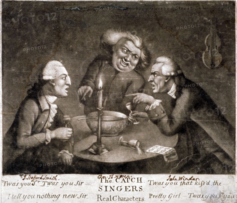 The catch singers', 1775. Artist: Anon