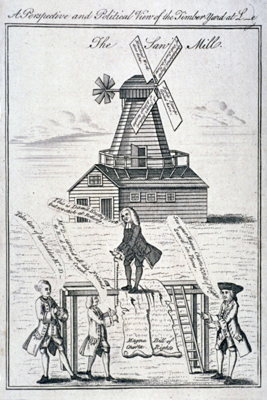 'A perspective and political view of the timber-yard at L-e', 1769. Artist: Anon