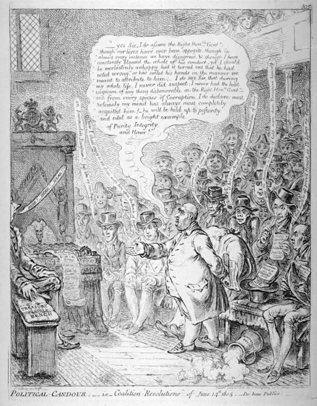Political candour - ie Coalition resolutions of June 14th 1805...', 1805. Artist: Anon