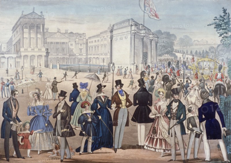 Buckingham Palace, London, 1839. Artist: Anon
