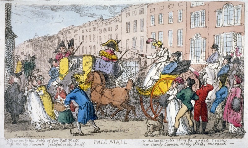 Pall Mall', 1807 Artist: Thomas Rowlandson
