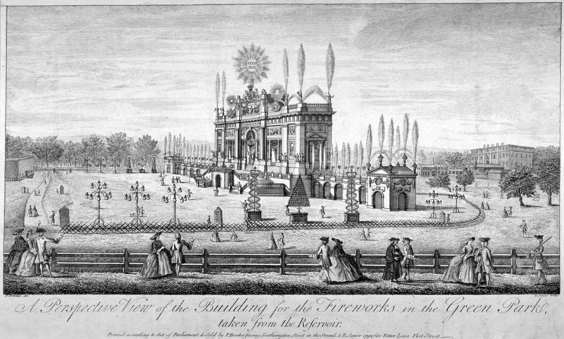 Green Park, Westminster, London, 1749. Artist: P Angier