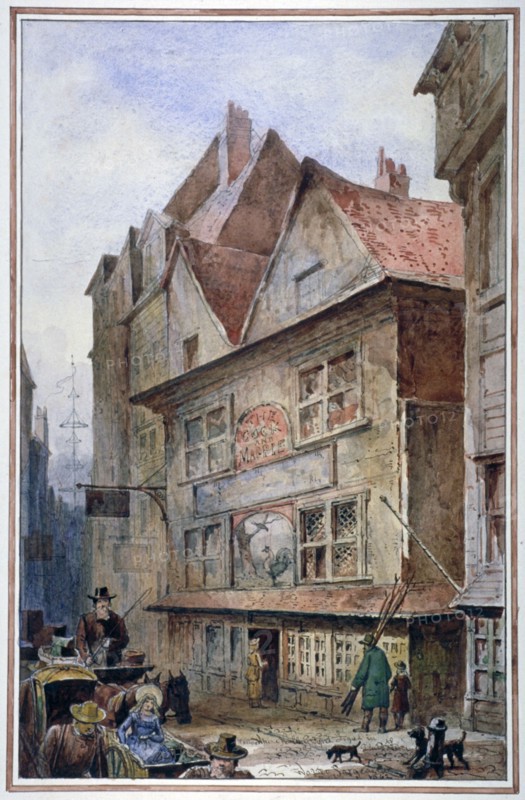 The Cock and Magpie Tavern, Drury Lane, Westminster, London, 1862. Artist: Waldo Sargeant