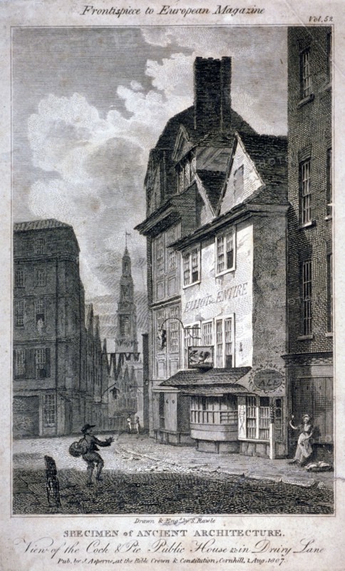 The Cock and Magpie Public House, Drury Lane, Westminster, London, 1807. Artist: Samuel Rawle