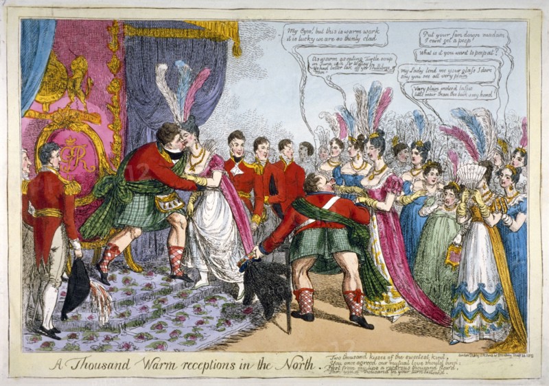 'A Thousand Warm Receptions in the North', 1823. Artist: Anon