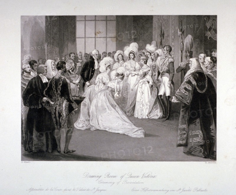 Presentation ceremony in St James's Palace, Westmister, London, c1840. Artist: Harden Sidney Melville