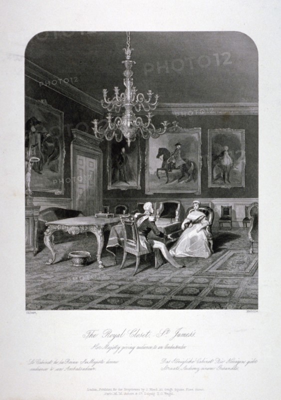The Royal Closet in St James's Palace, Westminster, London, c1840. Artist: Harden Sidney Melville